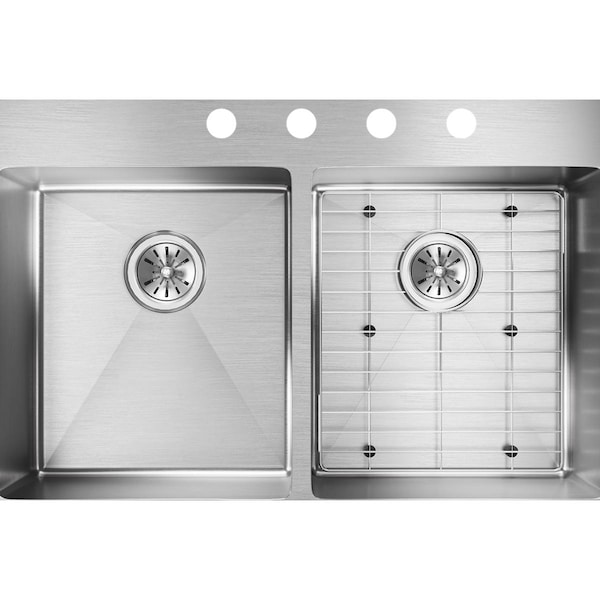 Elkay SS 33 x 22 x 9 Equal Double Dual Mount Sink Kit